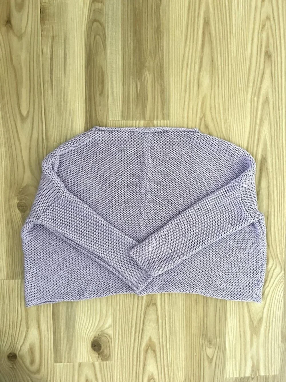 WOODEN SHIPS Open-Knit Chunky Oversized Pull-Over Sweater Lilac Purple size X/L